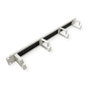 ROLINE Placa frontal de 19 pulgadas 48,26 cm con 4 ojales y pasacables tipo cepillo RAL 7035 Lichtgrau