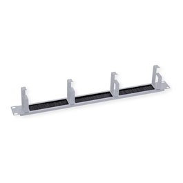 ROLINE Placa frontal de 19 pulgadas 48,26 cm con 4 ojales y pasacables tipo cepillo RAL 7035 Lichtgrau