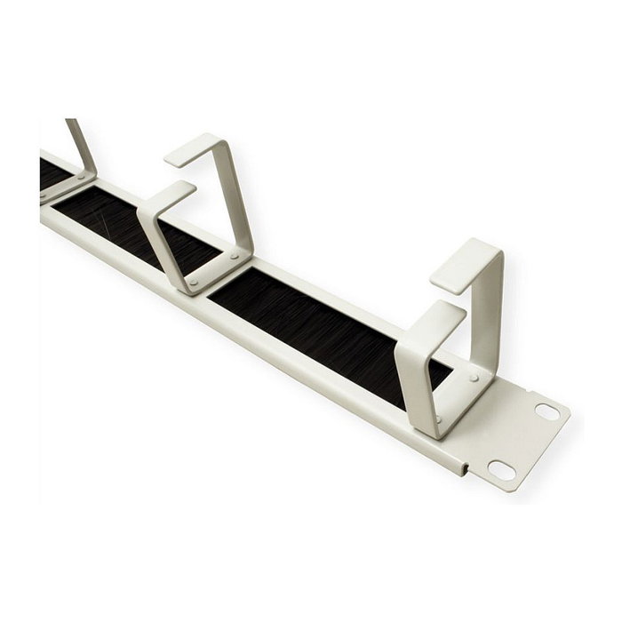 ROLINE Placa frontal de 19 pulgadas 48,26 cm con 4 ojales y pasacables tipo cepillo RAL 7035 Lichtgrau