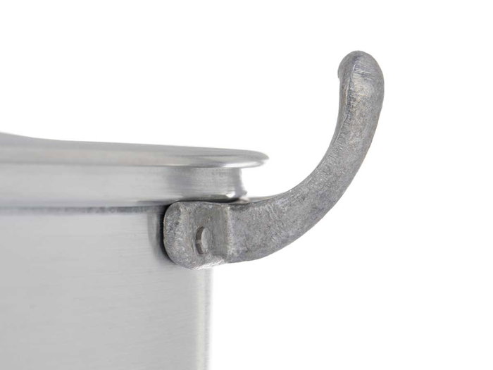 Kinvara Cacerola Aluminio 26 cm 6,5 L Plata Apto Gas Horno Lavavajillas (Set de 6)