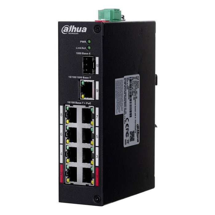 Dahua PFS3110-8ET-96-V2 Switch de 10 puertos con 8 puertos PoE larga distancia 250m Dahua PFS3110-8ET-96-V2 Switch de 10 puertos con 8 puertos PoE larga distancia 250m