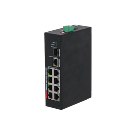 Dahua (DH-PFS3110-8ET-96-V2) Switch 10 Puertos / 8 Puertos PoE Larga Distancia 250M, Watchdog 2.0, 96W PoE