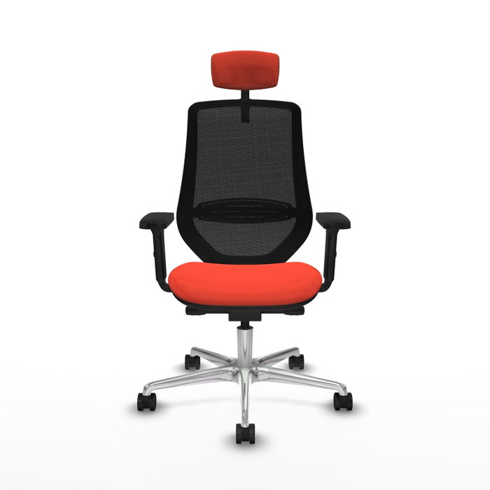 PIQUERAS Y CRESPO Silla de oficina Mardos con mecanismo Sincro/Traslack Naranja oscuro y Negro