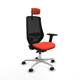 PIQUERAS Y CRESPO Silla de oficina Mardos con mecanismo Sincro/Traslack Naranja oscuro y Negro