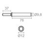Edm Expulsor de embutir con imán IM11, Ø12 x 76 mm