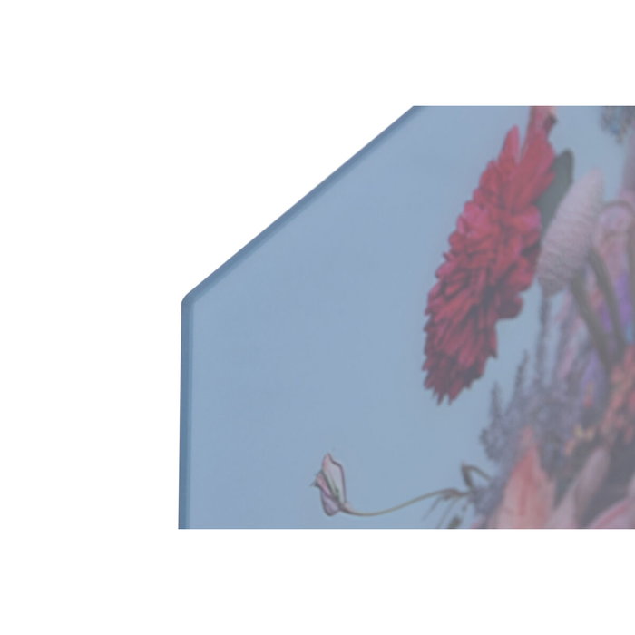 DKD Home Decor Cuadro de Cristal Templado Chica Flores 120x80 cm