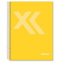 IMPREX Set de 4 Cuadernos de Espiral A5 Tapa Forrada Amarillo 80H 90gr 4x4