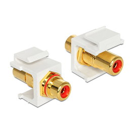 DeLOCK 86308 Módulo Keystone Cinch RCA Rojo