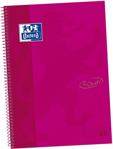 Bloc Oxford Touch Eu.Book 1 Micro.Tapa Extra A4+ 80H Horiz. 90G Rosa Frambuesa (Fucsia) (Set de 5) Bloc Oxford Touch Eu.Book 1 Micro.Tapa Extra A4+ 80H Horiz. 90G Rosa Frambuesa (Fucsia) (Set de 5)