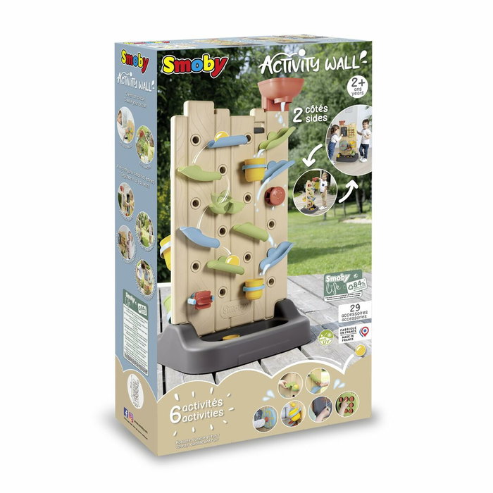 Smoby Life Muro de actividades con 6 actividades y 29 accesorios