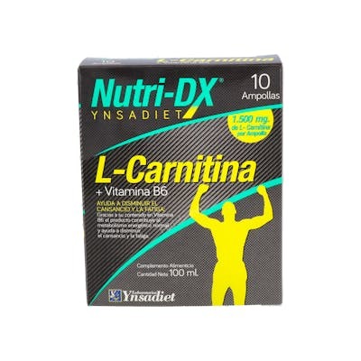 YNSADIET L-Carnitina 1500mg con Vitamina B6, 10 ampollas