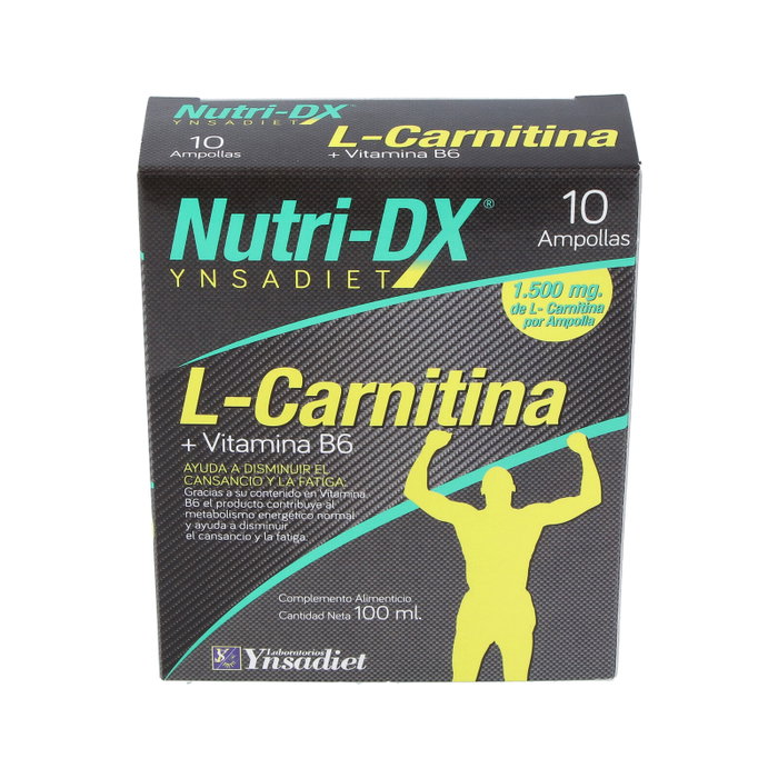 YNSADIET L-Carnitina 1500mg NUTRI-DX 10 ampollas YNSADIET L-Carnitina 1500mg NUTRI-DX 10 ampollas
