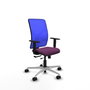 PIQUERAS Y CRESPO Silla de oficina Motilla con mecanismo Sincro/Traslack Azul y Morado