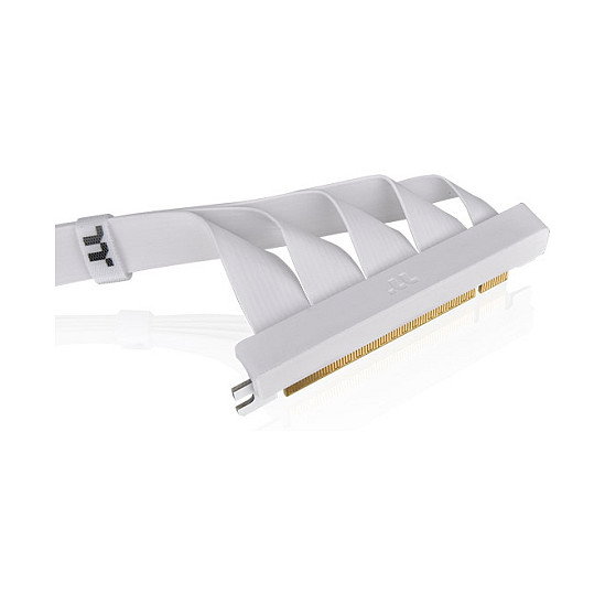 Thermaltake AC-077-CO6OTN-C1 Cable Riser PCI-E 4.0 Dual Angulo 90 Grados 400 mm (4 m) Color Blanco para Tarjeta de Video