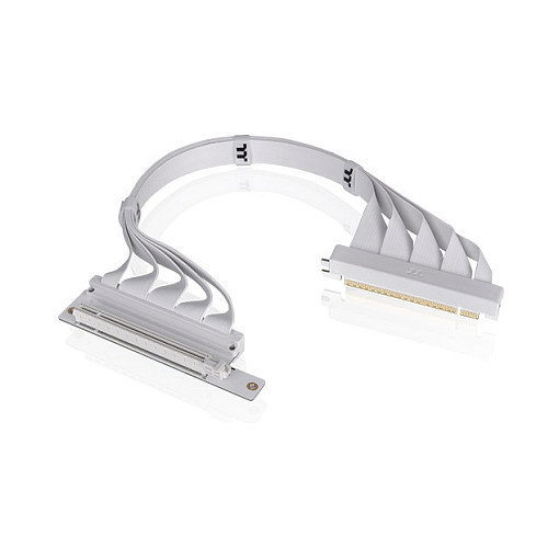 Thermaltake AC-077-CO6OTN-C1 Cable Riser PCI-E 4.0 Dual Angulo 90 Grados 400 mm (4 m) Color Blanco para Tarjeta de Video