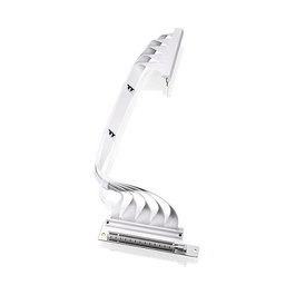 Thermaltake AC-077-CO6OTN-C1 Cable Extensor Riser PCIe 4.0 400mm (4 m) 90 Grados, Doble Angular, Blanco Snow, para Tarjeta de Video