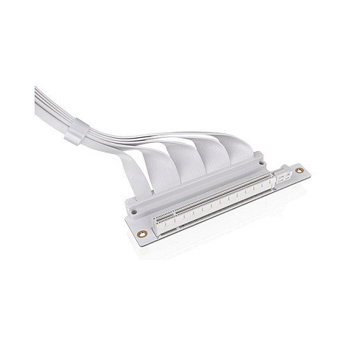 Thermaltake AC-077-CO6OTN-C1 Cable Riser PCI-E 4.0 Dual Angulo 90 Grados 400 mm (4 m) Color Blanco para Tarjeta de Video