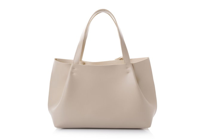 Vince Camuto Bolsa Tote Crema Cuero de Polivinilo Elegante y Sofisticada para Mujer