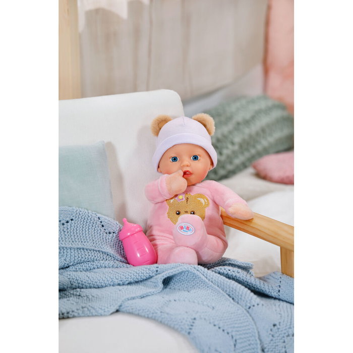 MGA Baby Born Muñeca Interactiva 30cm, Con 6 Funciones: Biberón, Eructa, Risa, Sonidos, Duerme, +1 Año