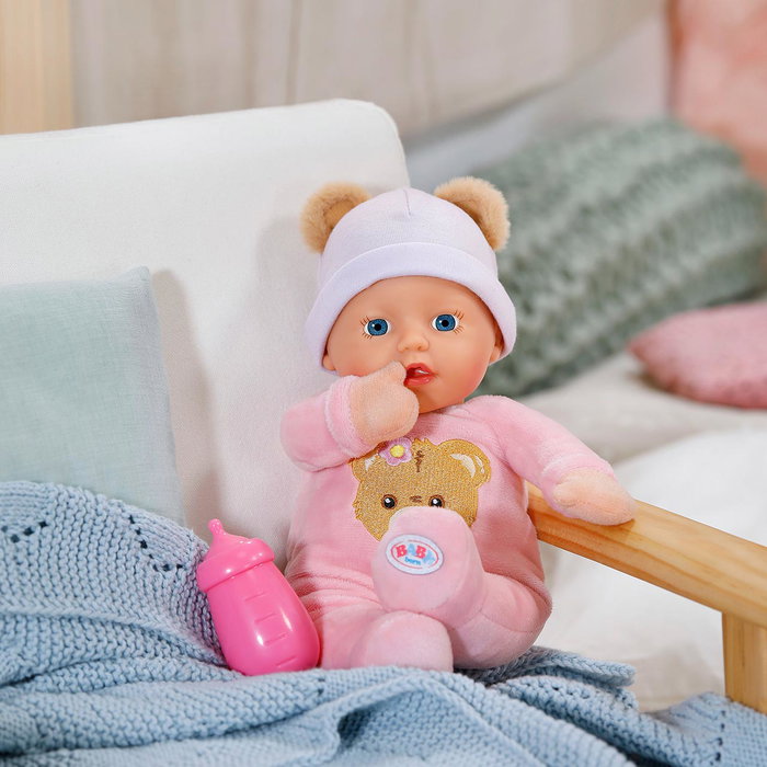 MGA Baby Born Muñeca Interactiva 30cm, Con 6 Funciones: Biberón, Eructa, Risa, Sonidos, Duerme, +1 Año