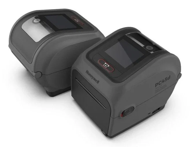 Honeywell PC45D - Impresora de Etiquetas Térmica Directa, 203 x 203 DPI, USB y Ethernet, Pantalla LCD a Color 3.5", Color Negro