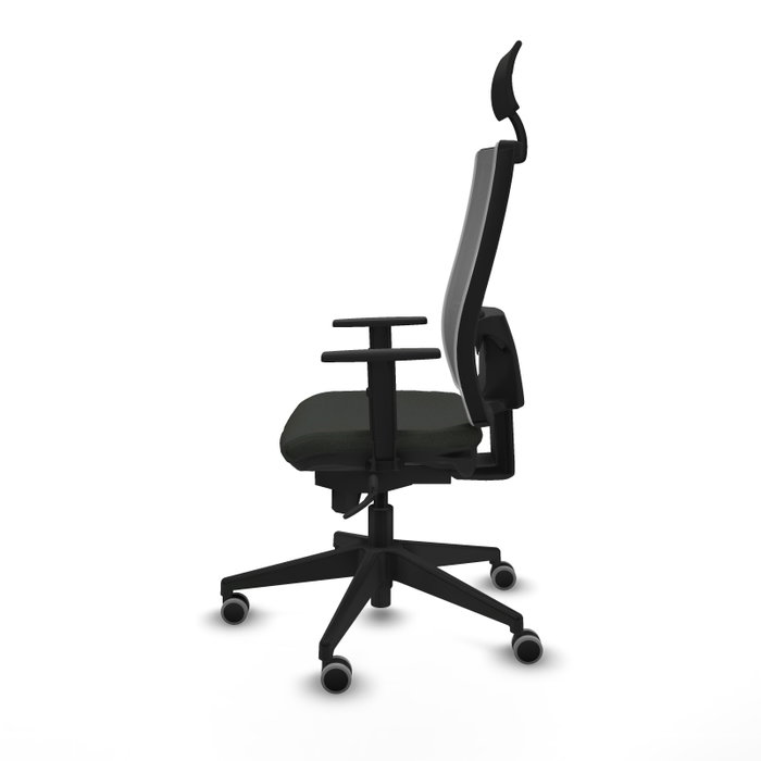 PIQUERAS Y CRESPO Silla de oficina Horna con mecanismo Sincro, Tela Negra y Malla Gris PIQUERAS Y CRESPO Silla de oficina Horna con mecanismo Sincro, Tela Negra y Malla Gris