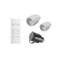 GAO Kit 3 Mini Enchufes con Mando a Distancia + Mando a Distancia Blanco