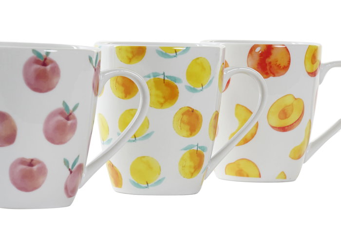 DKD Home Decor Taza Naranja Rojo 8.5 x 10 x 12 cm 12 Unidades