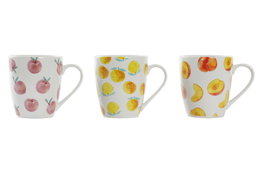 DKD Home Decor Taza Naranja Rojo 8.5 x 10 x 12 cm 12 Unidades