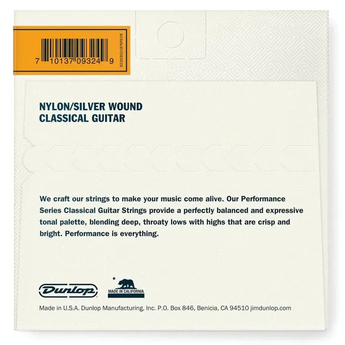 Dunlop Juego de Cuerdas Clásica Nylon (Bola) Tensión Normal para Guitarra