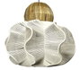 DKD Home Decor Lámpara de Techo de Algodón y Fibra 30x30x30 Blanco/Marrón