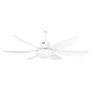Orbegozo CP 100138 - Ventilador de Techo Reversible Blanco, 6 Aspas 138 cm, Iluminación LED (3 Temperaturas), 5 Velocidades, Motor DC 50W, Mando a Distancia, Función Temporizador