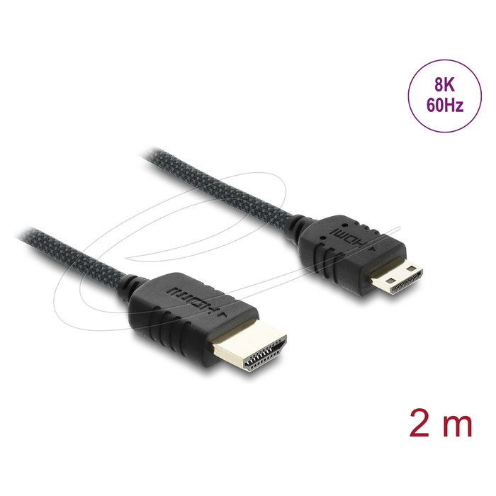 DeLOCK Cable HDMI de Alta Velocidad de HDMI Estándar a Mini HDMI, 2 m DeLOCK Cable HDMI de Alta Velocidad de HDMI Estándar a Mini HDMI, 2 m