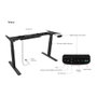 ICY BOX IB-EW205B-T Estructura de escritorio ajustable de altura eléctrica, Negro