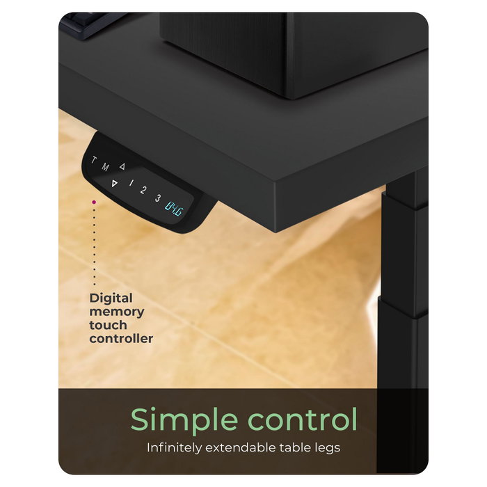 ICY BOX IB-EW205B-T Estructura de escritorio ajustable de altura eléctrica, Negro ICY BOX IB-EW205B-T Estructura de escritorio ajustable de altura eléctrica, Negro