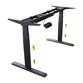 ICY BOX IB-EW205B-T Estructura de escritorio ajustable de altura eléctrica, Negro
