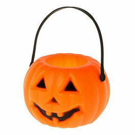 Calabaza Naranja con Luz de 8cm para Decoración de Halloween