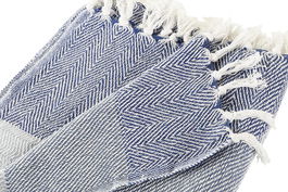 DKD Home Decor Manta Azul Rosa 200 x 150 cm (4 Unidades)