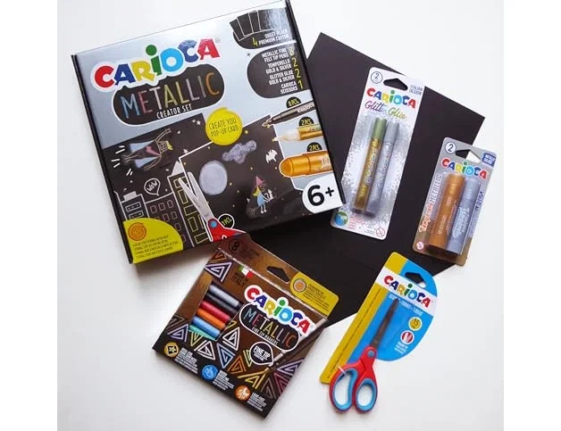 Carioca Metallic Pop Up Card Creator 3D, 17 piezas
