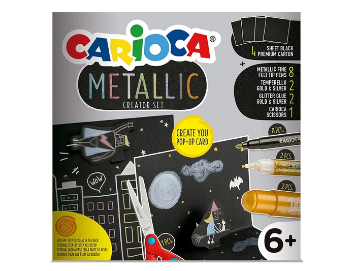 Carioca Set de dibujo Metallic Pop Up Creator 3D de 17 piezas Carioca Set de dibujo Metallic Pop Up Creator 3D de 17 piezas