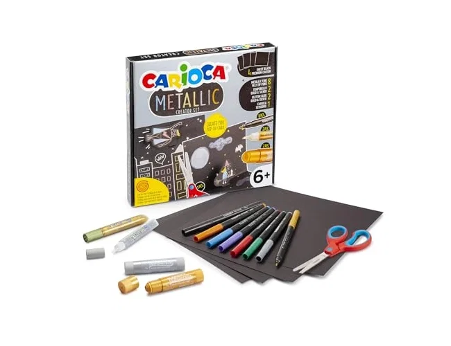 Carioca Metallic Pop Up Card Creator 3D, 17 piezas