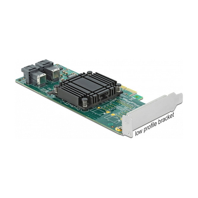 DeLOCK Tarjeta PCIe x8 a 2x Interna NVMe SFF-8643 (Mini-SAS HD) - Factor de Forma Low Profile - PCIe 3.0, 32 Gbit/s