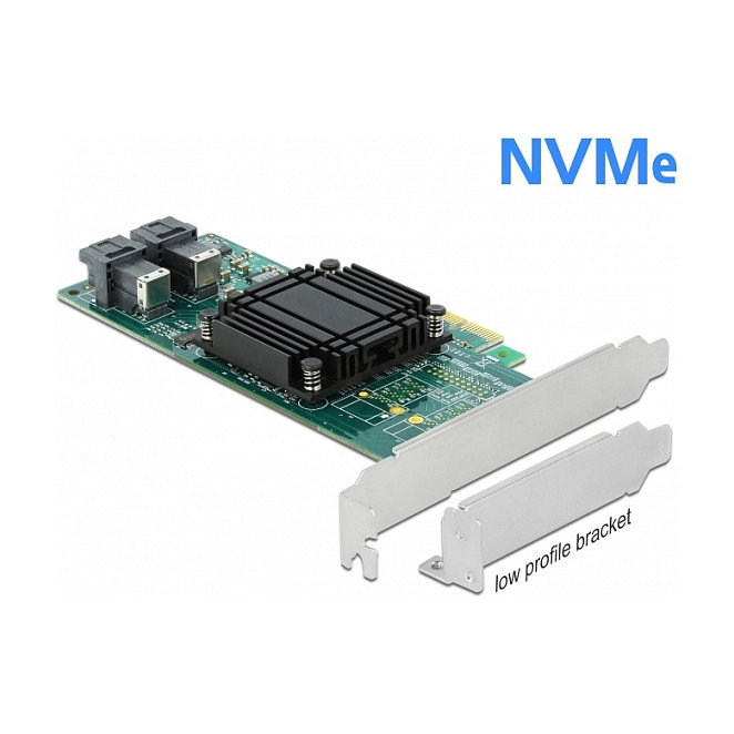 DeLOCK Tarjeta PCI Express x8 a 2 x interna SFF-8643 NVMe Perfil Bajo