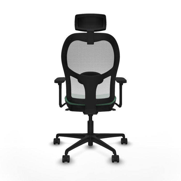 PIQUERAS Y CRESPO Silla de oficina Jorquera con mecanismo sincro, verde esmeralda y blanco PIQUERAS Y CRESPO Silla de oficina Jorquera con mecanismo sincro, verde esmeralda y blanco