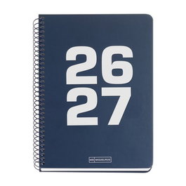 Agenda Escolar (2026-27) Miquelrius School Basic Espiral Tapa Extra Plus 4º 150X213 D/P Marino