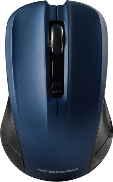 Modecom MC-WM9.1 Mouse inalámbrica óptica negra y azul, 1600 DPI, diseño ergonómico Modecom MC-WM9.1 Mouse inalámbrica óptica negra y azul, 1600 DPI, diseño ergonómico