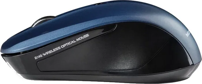Modecom MC-WM9.1 Mouse inalámbrica óptica negra y azul, 1600 DPI, diseño ergonómico Modecom MC-WM9.1 Mouse inalámbrica óptica negra y azul, 1600 DPI, diseño ergonómico