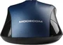 Modecom MC-WM9.1 Mouse inalámbrica óptica negra y azul, 1600 DPI, diseño ergonómico