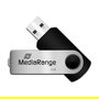 MEDIARANGE MR908 Stick USB 2.0 de 8GB Type-A / Micro-USB Giratorio Negro Plata