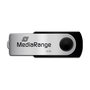 MEDIARANGE MR908 Stick USB 2.0 de 8GB Type-A / Micro-USB Giratorio Negro Plata
